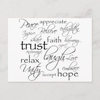 言葉前向きのカスタマイズ積 ポストカード