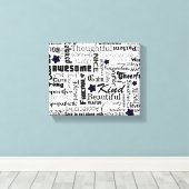 言葉前向きタイポグラフィ キャンバスプリント (インサイチュ (ウッドフロア))