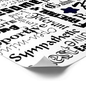 言葉前向きタイポグラフィ ポスター (角)