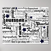 言葉前向きタイポグラフィ ポスター (正面)