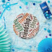 言葉前向きデザイン ペーパープレート (パーティー)