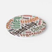 言葉前向きデザイン ペーパープレート (アングル)