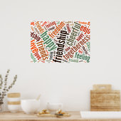 言葉前向きデザイン ポスター (キッチン)