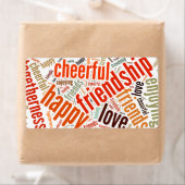 言葉前向きデザイン ラベル (インサイチュ)