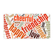 言葉前向きデザイン ラベル (正面)