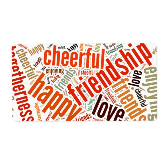 言葉前向きデザイン ラベル (正面)