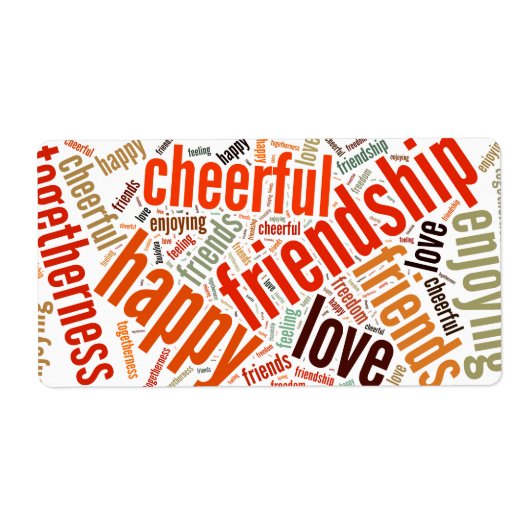 言葉前向きデザイン ラベル (正面)