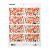 言葉前向きデザイン ラベル (フルシート)