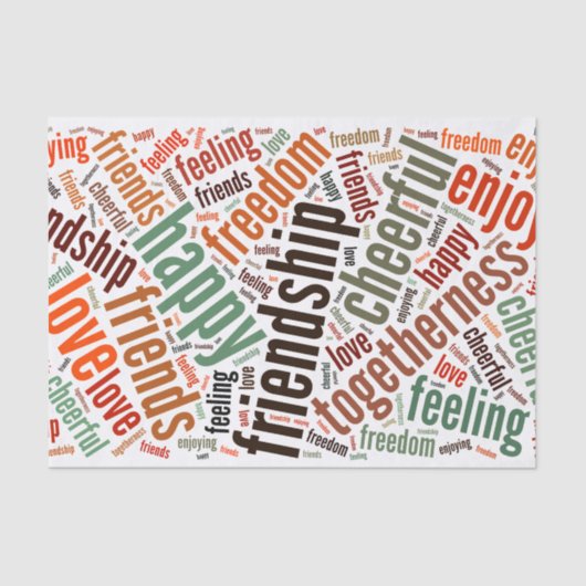 言葉前向きデザイン 薄葉紙 (正面)