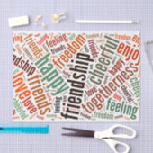 言葉前向きデザイン 薄葉紙 (クラフト)