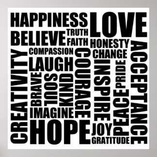 言葉前向きポスター ポスター