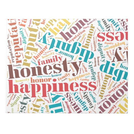 言葉前向き雲 ノートパッド (正面)