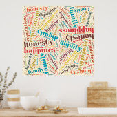 言葉前向き雲 ポスター (キッチン)