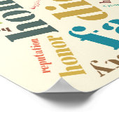 言葉前向き雲 ポスター (角)