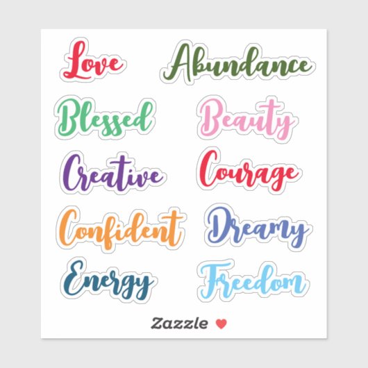 言葉前向き シール (シート)