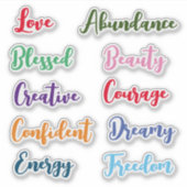 言葉前向き シール (正面)