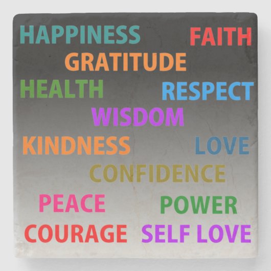 言葉前向き ストーンコースター (正面)