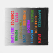 言葉前向き フリースブランケット (正面(横))