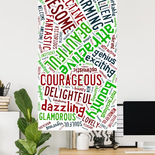 言葉前向き ポスター (ホームオフィス)