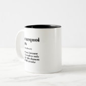 言葉感動的がフランスの偶然に起こる ツートーンマグカップ (正面左)