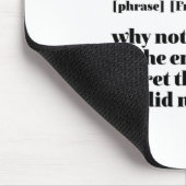 言葉感動的がフランスの偶然に起こる マウスパッド (コーナー)