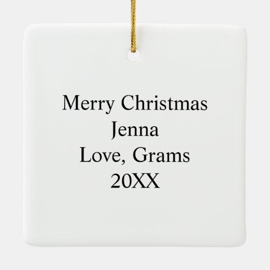 言葉感動的とヴィンテージの女パーソナライズされた性 セラミックオーナメント (裏面)