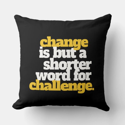 言葉感動的の変化と挑戦 クッション (正面)