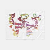 言葉感動的ケモブランケット フリースブランケット (正面(横))