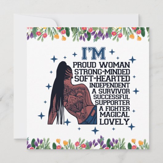 言葉感動的前向き肯定Sistaブラ シーズンカード (正面)