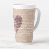 言葉感動的水カラーハート カフェラテマグ (右アングル)