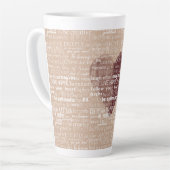 言葉感動的水カラーハート カフェラテマグ (左アングル)