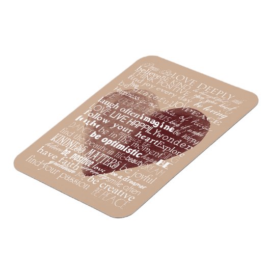 言葉感動的水カラーハート マグネット (左側)