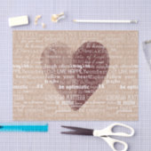 言葉感動的水カラーハート 薄葉紙 (クラフト)