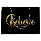 言葉感動的金信じと夢 ラージペーパーバッグ (裏面)