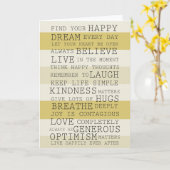 言葉感動的 カード (黄色い花)