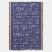 言葉感動的 スローブランケット (正面縦)