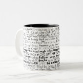 言葉感動的 ツートーンマグカップ (正面左)