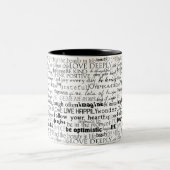 言葉感動的 ツートーンマグカップ (中央)