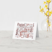 言葉異教の カード (黄色い花)