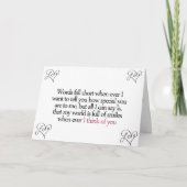 *言葉秋は私の愛を表すには短い* カード (正面)