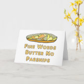言葉素晴らしバターNo Parsnips カード (黄色い花)