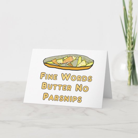 言葉素晴らしバターNo Parsnips カード (正面)