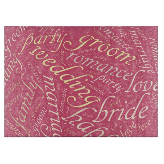 言葉結婚雲 カッティングボード (正面)