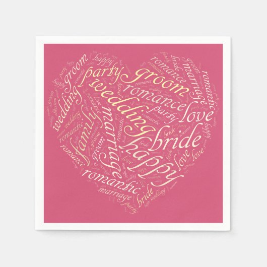 言葉結婚雲 スタンダードカクテルナプキン (正面)