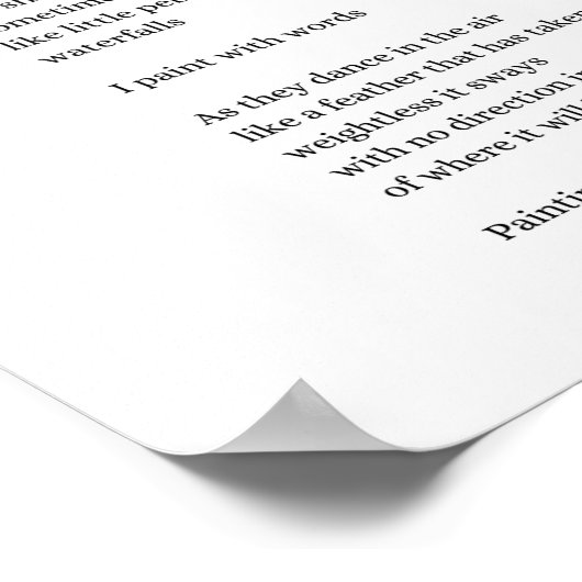 言葉絵を描作詩のポスターの壁の芸術 ポスター (角)