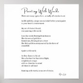 言葉絵を描作詩のポスターの壁の芸術 ポスター (正面)