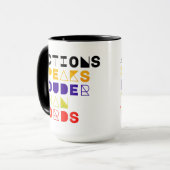 言葉話よりも大きな行動やる気を起こさせる引用文 マグカップ (正面左)