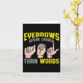 言葉話ろう認識度AslおもしろいGifよりも大きい カード (黄色い花)