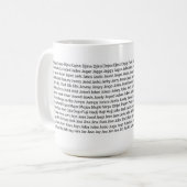 言葉遊びのマグ-新しいJの単語リスト コーヒーマグカップ (正面左)