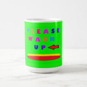 言葉遣いでデザインライムグリーンを洗い流して コーヒーマグカップ (中央)